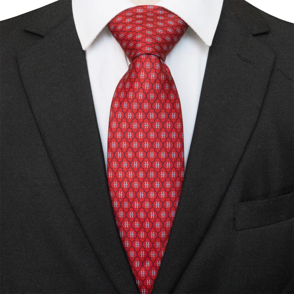 EASTEPIC Klassische Herrenkrawatten, modische bedruckte Krawatten mit geometrischen Designs, blaue Krawatten für Männer, Hochzeitsaccessoire, Geburtstagsgeschenk – Detail 4