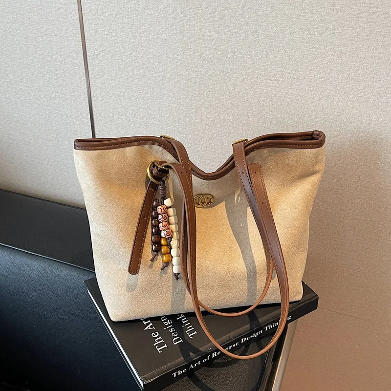 حقيبة ركاب لخريف 2025، محفظة كاجوال تحت الإبط للنساء، حقيبة كتف واسعة، حقيبة عصرية ليلاً ونهارًا، حقيبة حبال مزخرفة #3