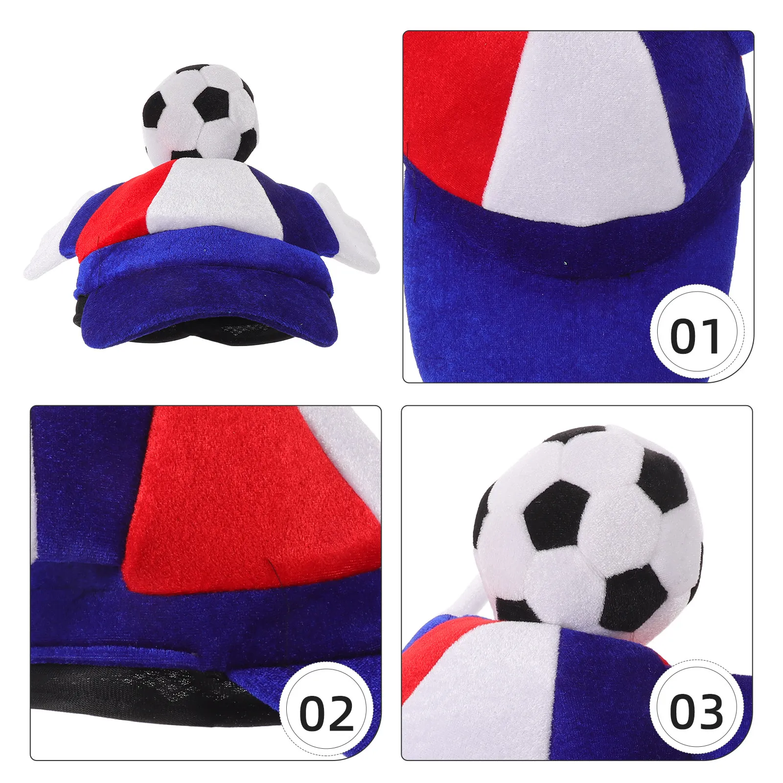 Cappello da Tifoso di Calcio con Mano che Sbatt il Petto, Leggero e Pieghevole, Cappello per Feste di Calcio, Cappello a Tema Calcio per Compleanni, Celebrazioni per Tifosi Sportivi