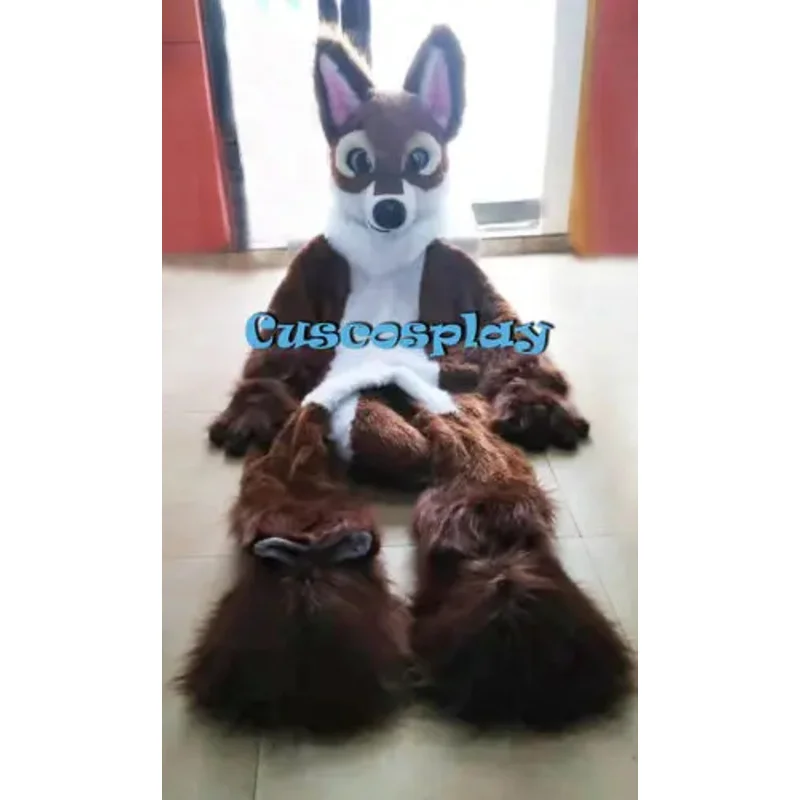 

Костюм Хаски из искусственного меха для косплея с изгибом ног