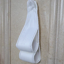 Fabric Tissue Roll holder, Vintage Pure Linen, Embroidered by Hand, Flower, Floral, Beautiful Lace