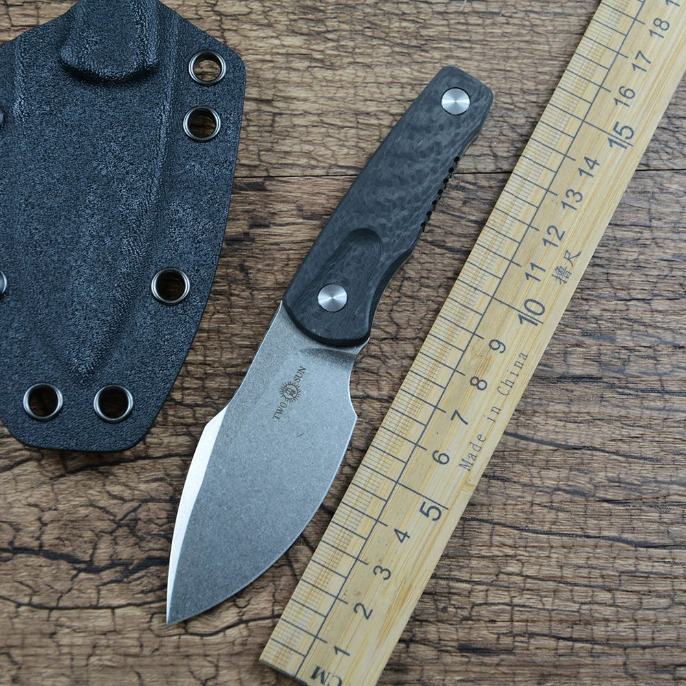 

TWOSUN TS542 Fixed Knife 2.9 Inches M390 Blade Kydex Sheath Outdoor Camping Hunting Tool EDC