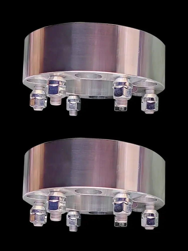 

1inch 25MM 6X5.5'' 6X139.7-108 Centric Hub With thread-12x1.5 Wheel Spacers Aluminum Alloy Black