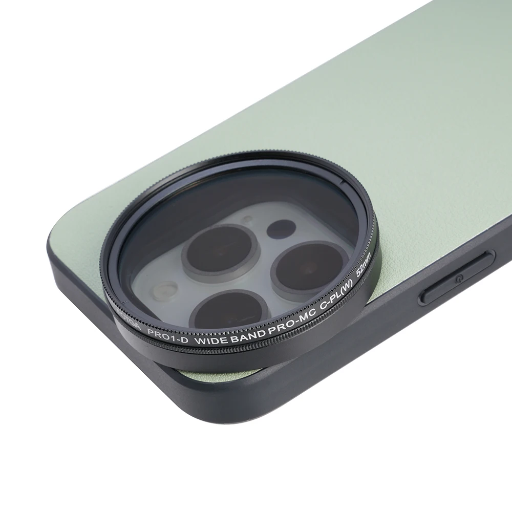 Mobile Phone Case Replaceable Filter For Iphone 15 Pro For Ip 15 Pro Max Phone Case With 52mm Interface Filter MC-CPL ND Filter