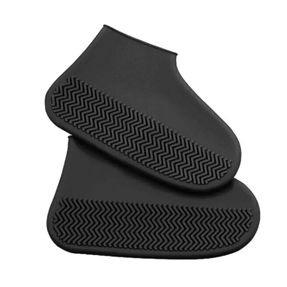 Couvre-bottes de pluie imperméables, anti-ald, épaissi, résistant à l'usure, universel, adulte, enfants, couvre-chaussures en silicone, S3L0