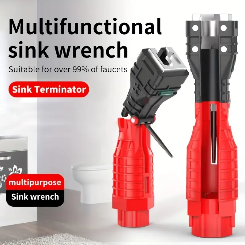 

Universal Pocket Wrench Adjustable Plumbing Tool for Sink Tap Mixer Professional Plumber Set