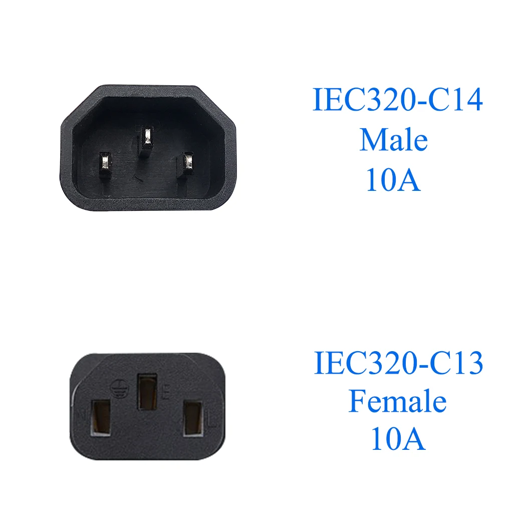 JORINDO High Quality C14 to 4 x C13, 250V/10A,IEC 320 C14 Male Plug to 4XC13 Female socket Y Type Splitter Power Cord