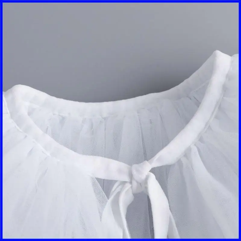 Ruff Collar Ruffled Tulle Tie Collar Retro Lapel Collar