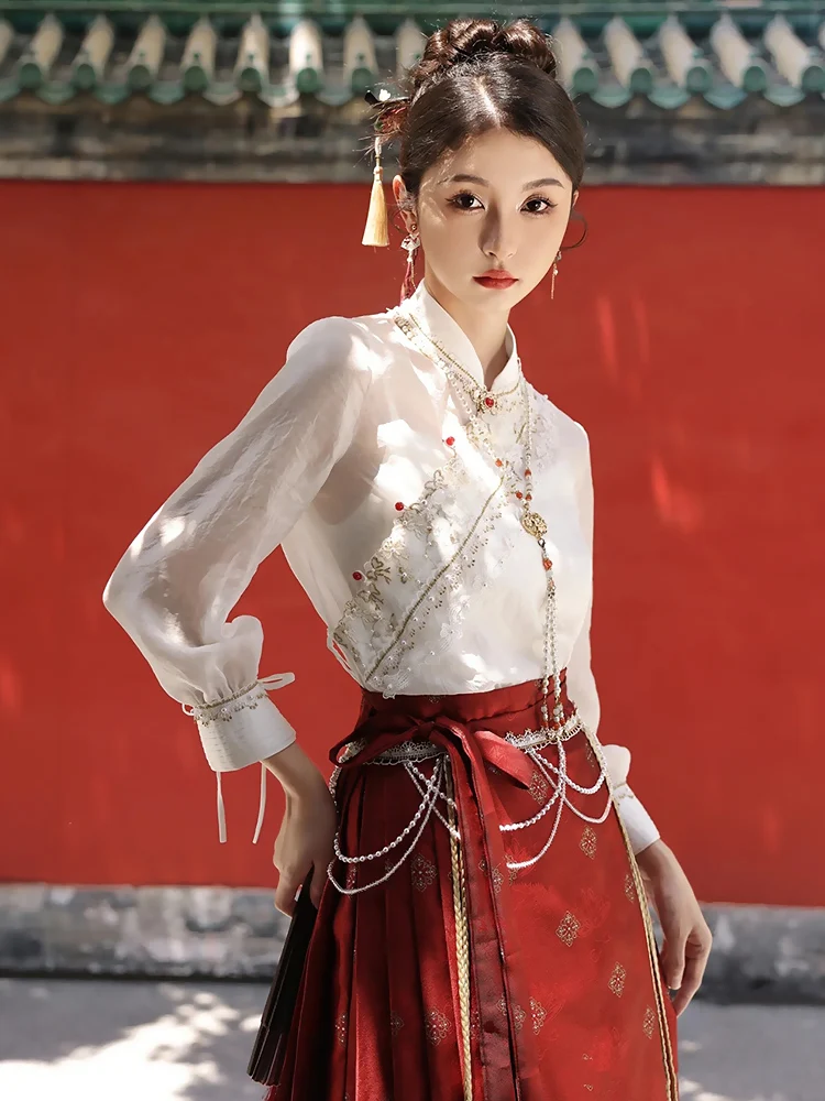 

Новый китайский свадебный комплект для невесты: утренний халат и юбка для торжества, помолвки, возвращения домой, церемонии...