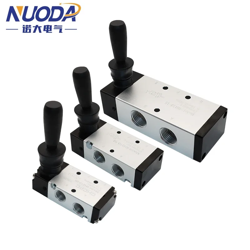 4H210-08 4H310-10 4H410-15 2 Position 5 Port Air Manual Valve Pneumatic Control Valve 5/2 Way Hand Lever Operated Control Valve