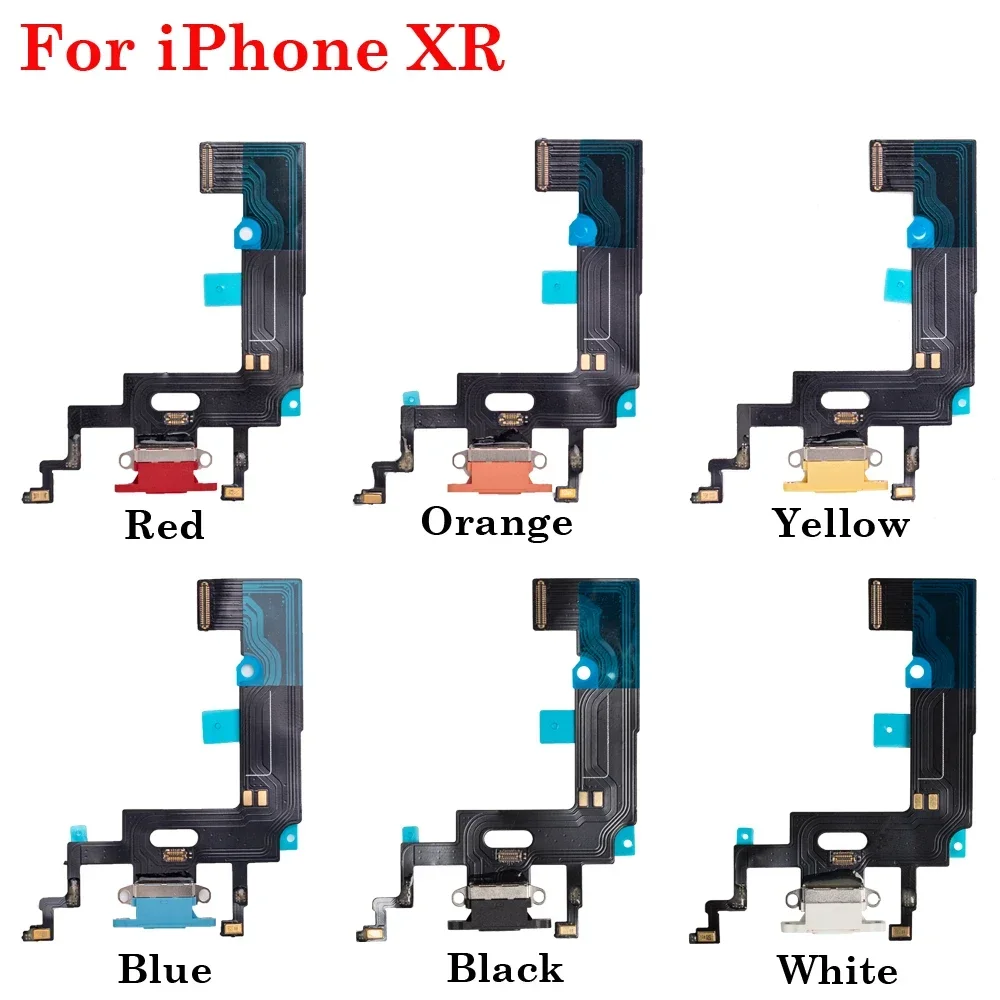 1PCS Charging Port Flex Cable Repair Parts For iPhone XR USB Dock Charger Headphone With Microphone Replacement Part