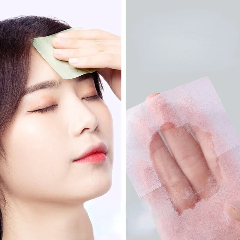 100p Facial Oil Blotting Sheets Paper Roller Cleansing Face Oil Control Absorbent Paper Beauty Makeup Tools  Face Wipes Portable