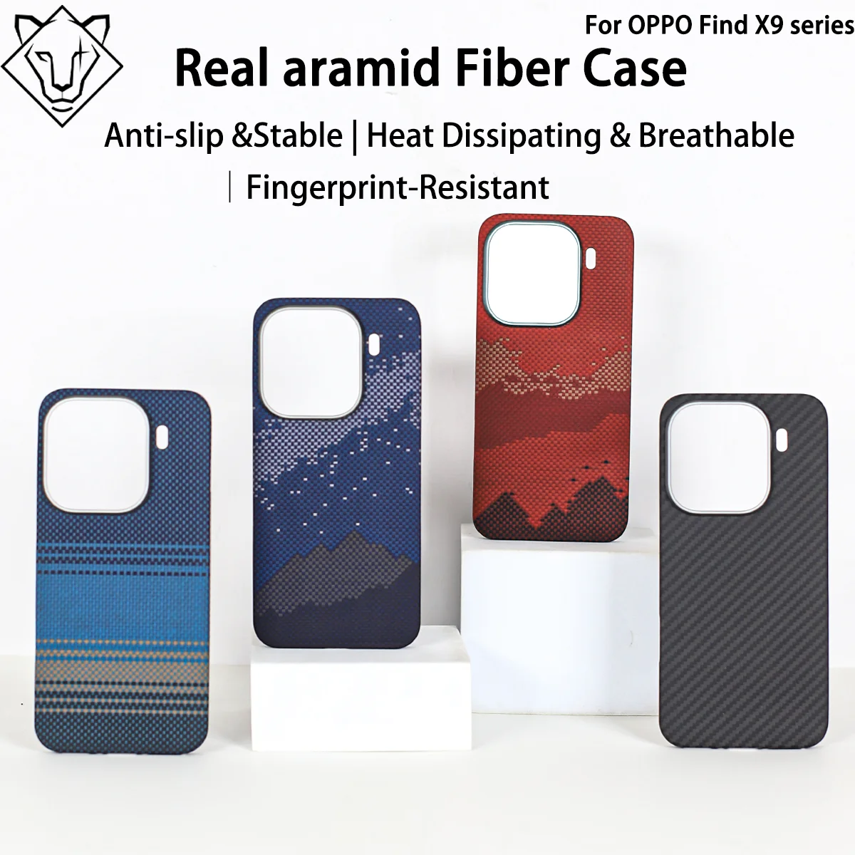 حافظة من ألياف الأراميد لهاتف OPPO Find X9 Pro حافظة من ألياف الكربون X9 غطاء هاتف 600D رفيع للغاية من ألياف الأراميد 9pro حافظة قابلة للطي #1