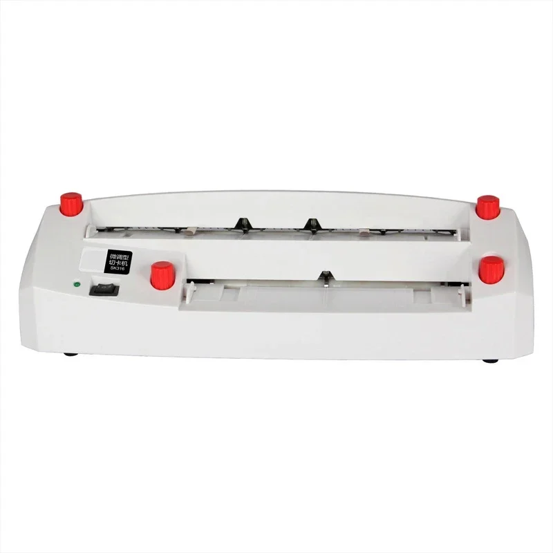 New Small Automatic Business Card Cutter 220V/20W Electric Card Cutting Machine Paper Cutting Machine Office Stationery SK316