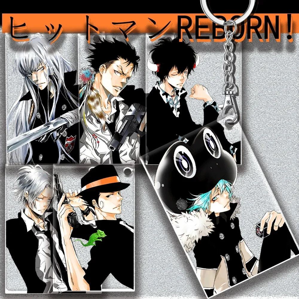 12cm Katekyo Hitman Reborn Acrylic Double-sided Patterned Pendant Acrylic Fun Keychain Backpack Accessories Children's Gifts