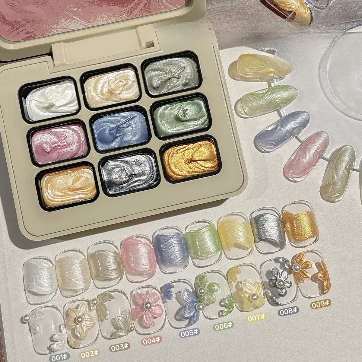 3D 効果真珠光沢のあるクリーム油絵ジェル描画スーパーテクスチャ絵画ジェルソークオフ UV LED セミモデリングペイントネイルアートジェル