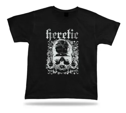 Tshirt Tee Shirt Birthday Gift Idea Heretic Skull Evil Hardcore Emblam Stylish