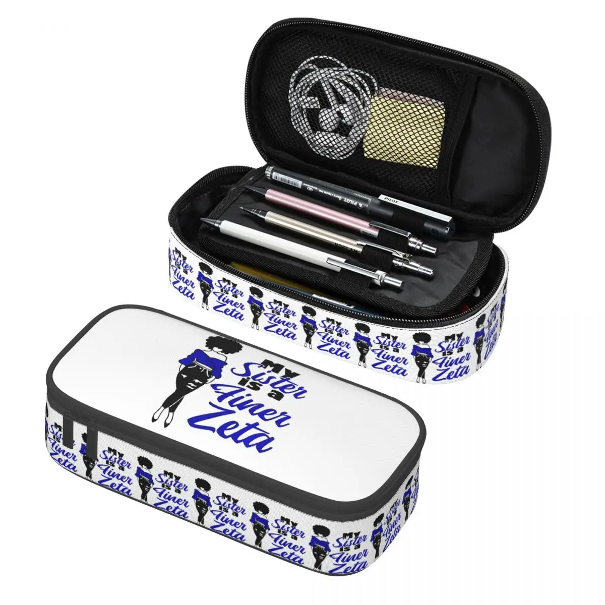 

Zeta Phi Beta Sorority пеналы с логотипом пенал для хранения канцелярских принадлежностей большая вместительная коробка для ручек сумка-карандаш для детей