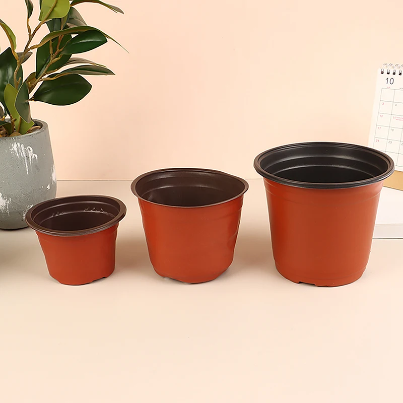 10Pcs Plastic Plant Pots Flowerpot Cultivation For Succulent Plant Small Flowerpot Simple Planting Seedling Pot