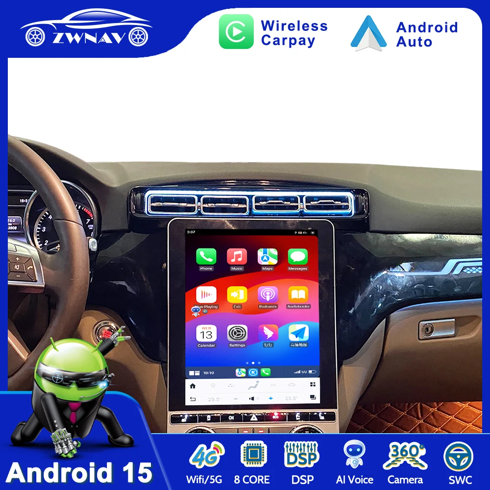 Android Car Radio For Mercedes-Benz M-Class (W166) ML Series 2012-2015 Multimedia Wireless Carplay Navigation 12.1