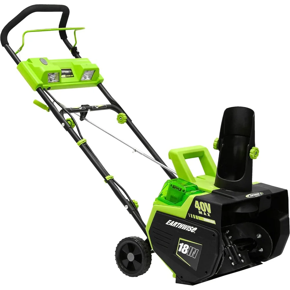 

Earthwise SN74018 Cordless Electric 40-Volt 4Ah Brushless Motor, 18-Inch Snow Thrower, 500lbs/Minute