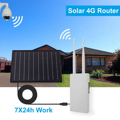 4G Router WIFI Wireless Outdoor 18650 Battery Solar Powerd 3G GSM Sim Card 12V1A Camera Home Security System Wireless AP Bridge