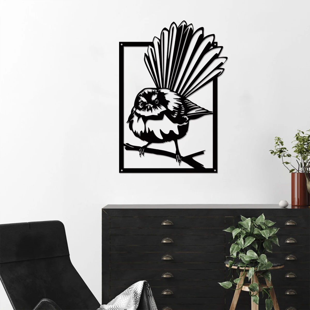 1pcVector FANTAIL New zealand, wingless bird bird animal Livingroom Wall Art, Kids Room Wall Art, Home Decor For Living Room