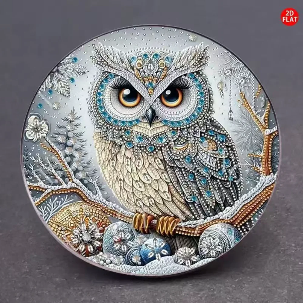 Ice and Snow Wise Man Snow Forest Owl Pin Stainless Steel Flat Dropper Pin Clothes Backpacks Pins Decorative Accessories view 3