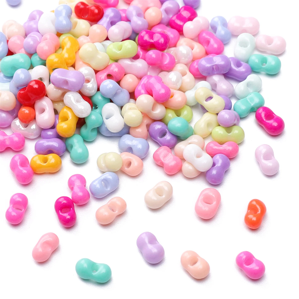 

Массовые 6x4 мм арахисовые бусины, окрашенные стеклянные рисовые бусины, очаровательные бусины ручной работы, ожерелье, браслет, материал цепочки для мобильного телефона