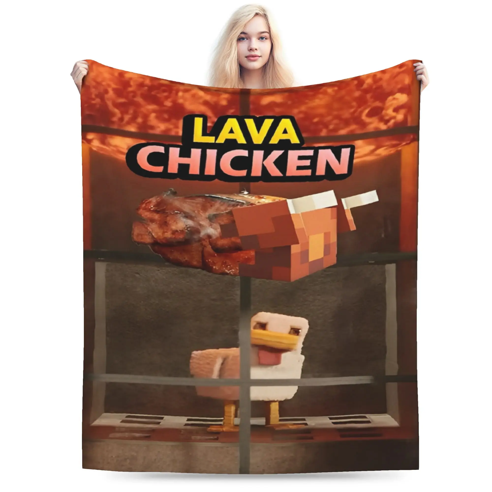M-My W-Worlds lava chicken Blankets Coral Fleece Plush  Relax Super Soft Throw Blankets for Bedroom Quilt