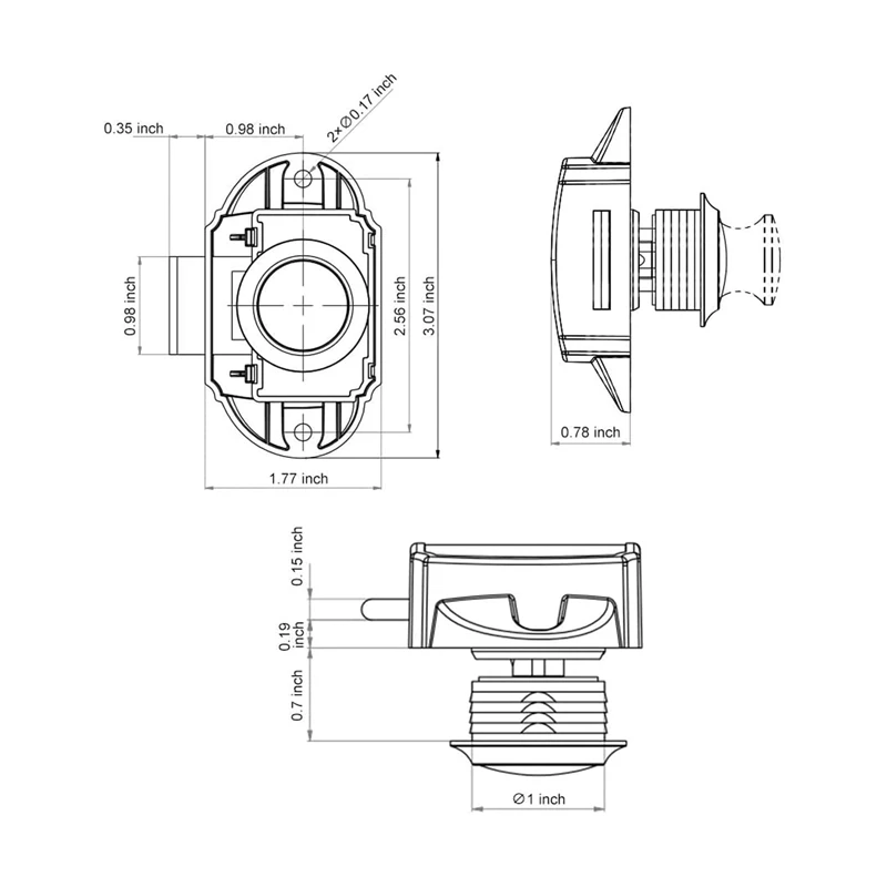 5Pcs Camper Car Push Lock RV Caravan Boat Motor Cabinet Drawer Latch Button Locks Keyless Furniture Door Lock Hardware