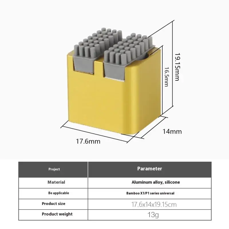 Tergicristallo per testina stampante serie Bambu Lab X1 P1S e set di scrubber montato per una pulizia migliorata