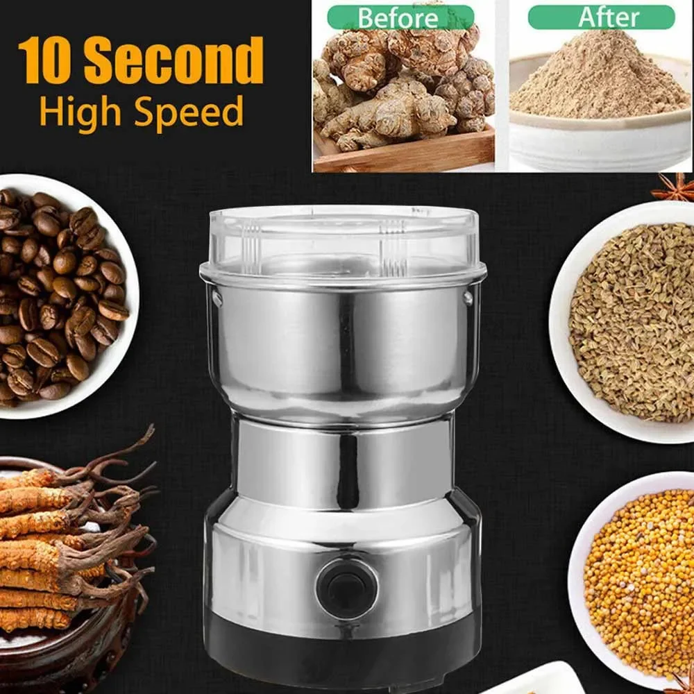 Coffee Bean Grinder Home Bean Mill 1PC Stainless Steel Ultra Fine Grains Chinese Medicine Crusher Electric Grinder