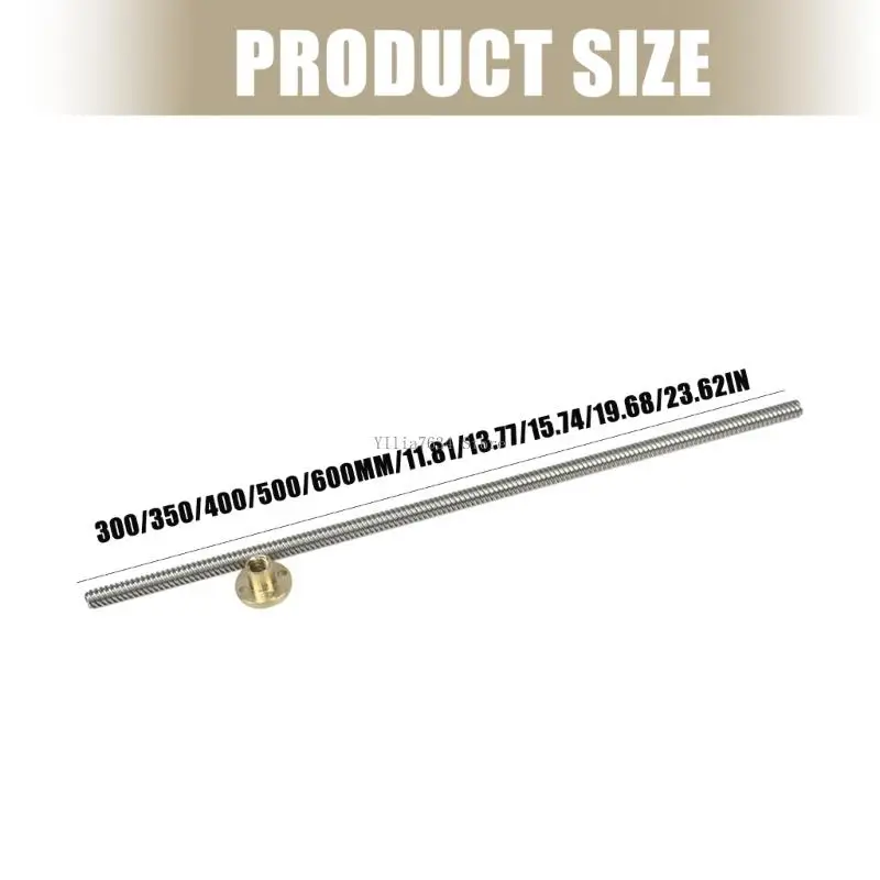 

T8 Screw Trapezoidal Rod T8 3D Printer Screw Thread 8mm Screw Aluminum