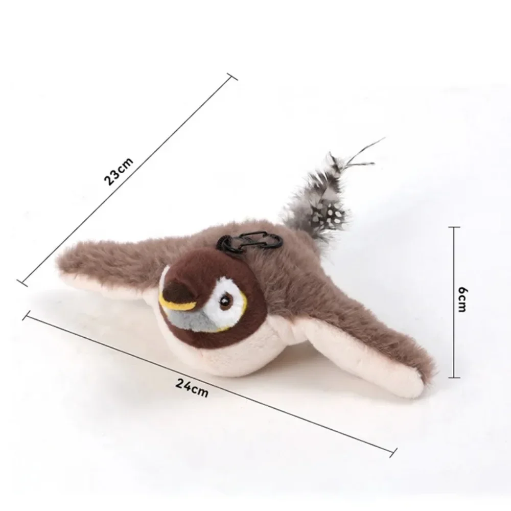 The Chirping Flapping Bird (non-flying) Can Be Added With a Cat Paw Touch-activated Plush Toy Catnip Interactive Cat Toys Cats