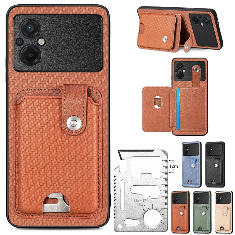 

Buckle Magnetic Leather Phone Case for XiaoMi 13 12 12T Pro 11X 11T 11i 11I 10X 10 POCO M5 M5S M4 Card Slots Holder Cover Hoesje