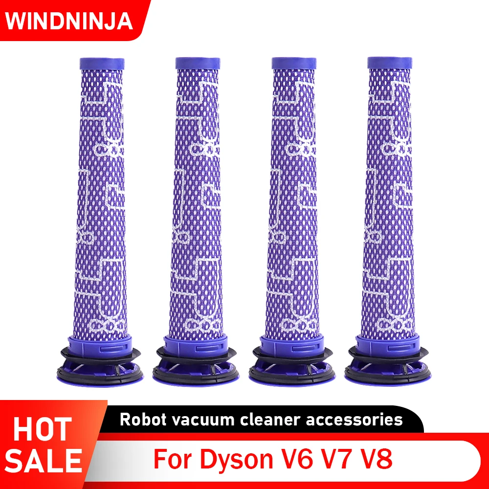 Vorfilteraufsatz für Dyson V6 V7 V8 Absolute Animal Akku-Staubsauger, Filterzubehör, waschbare Filter-Ersatzteile