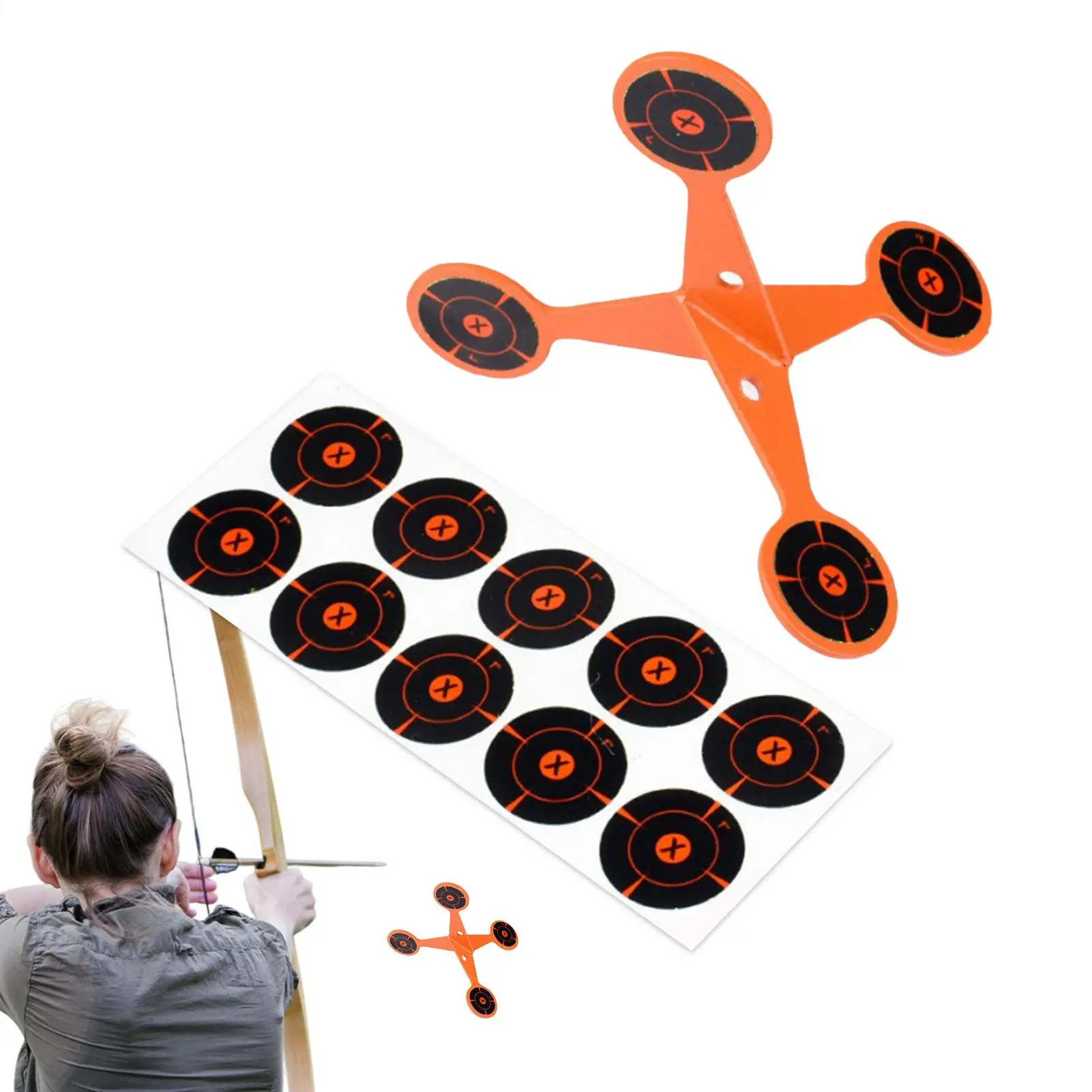 

Automatic Rolling Target Reactive Rotating with 10 Paper Sheets Dynamic Training Spin Target for Backyard Lawn Garden Park