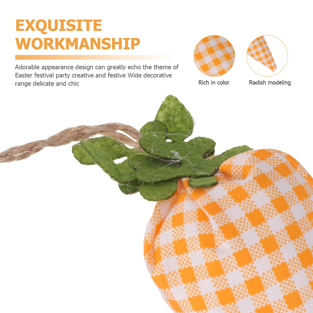 

6Pcs Easter Carrot Pendant Decor Lightweight Hanging Decoration for Party Supplies DIY Banner Easter Celebration