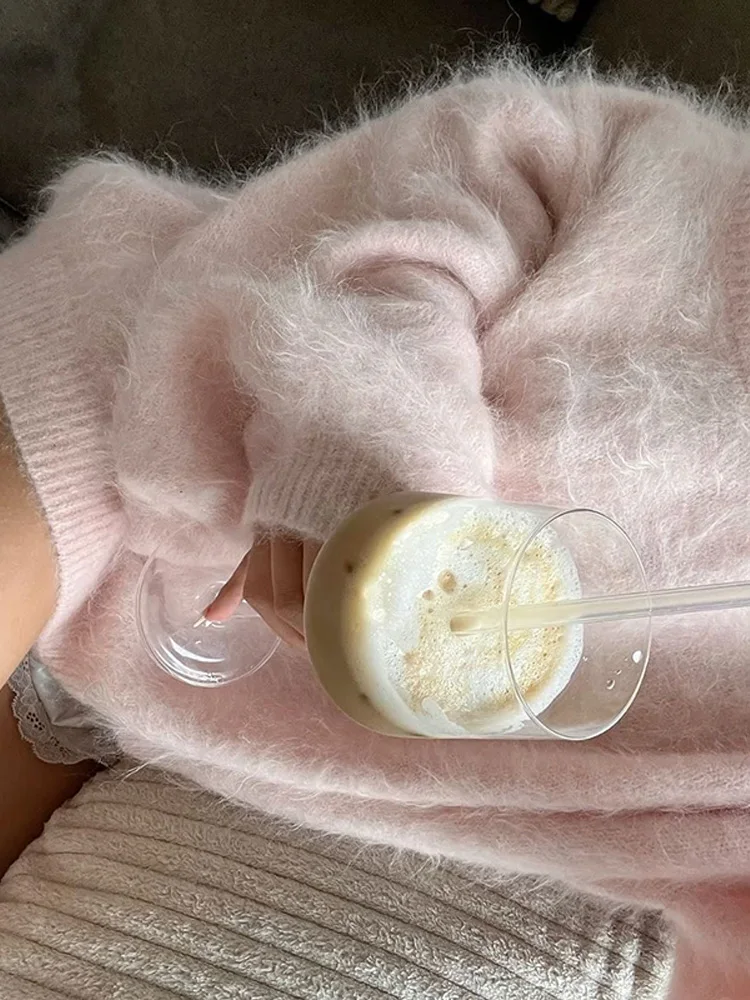 

Pullover Long Sleeved Woman Sweater Autumn Off Shoulder Gentle Tops Solid Color Comfort Loose Outfits New Fashion Female Clothes