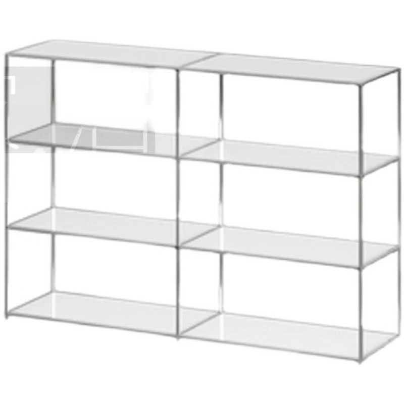 

Clothing store display rack, Nakajima stainless steel glass display rack