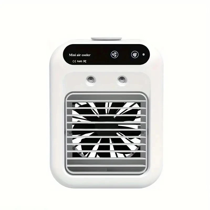 Portable Rechargeable Mini Desktop Air Cooler Water Mist Spray Humidifier Fan USB Powered Small Silent Cooling Fan For Indoor