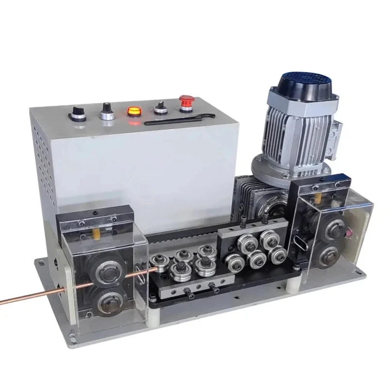 

Short material hine dual power straightening copper and aluminum pipe metal wire rod automatic