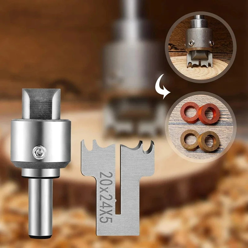 16Pcs Wooden Ring Drill Bit Multifunction Wooden Thick Ring Maker for Making Personalized Wooden Rings and Jewelry