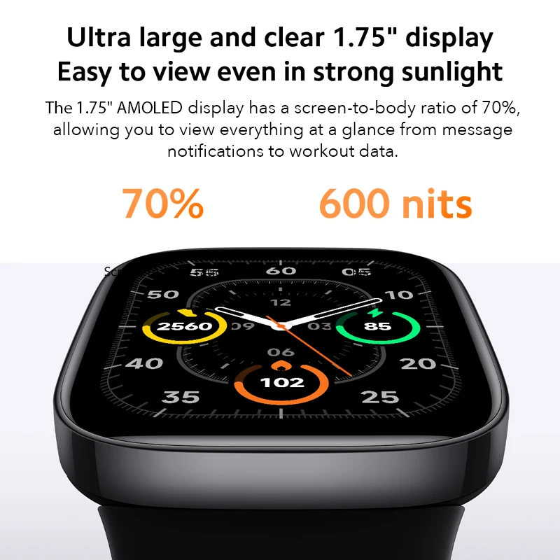 Reloj inteligente Redmi Watch 3 versión Global, dispositivo con GPS, Pantalla AMOLED de 1,75 pulgadas, 60Hz, Monitor de ritmo cardíaco y oxígeno en