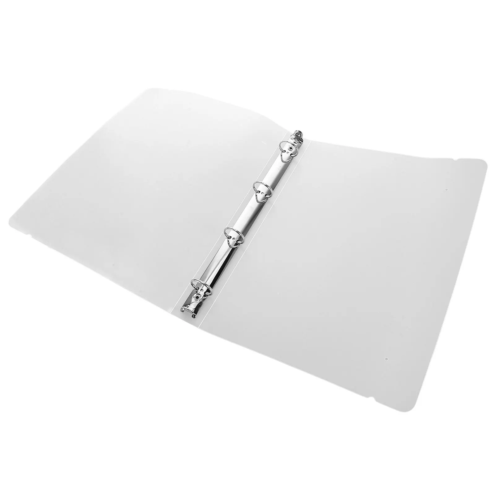 A4 Paper Frosted Loose-Leaf Folder Premium PP File Binder Stainless Steel Clip Elastic Band Office Business School Supplies