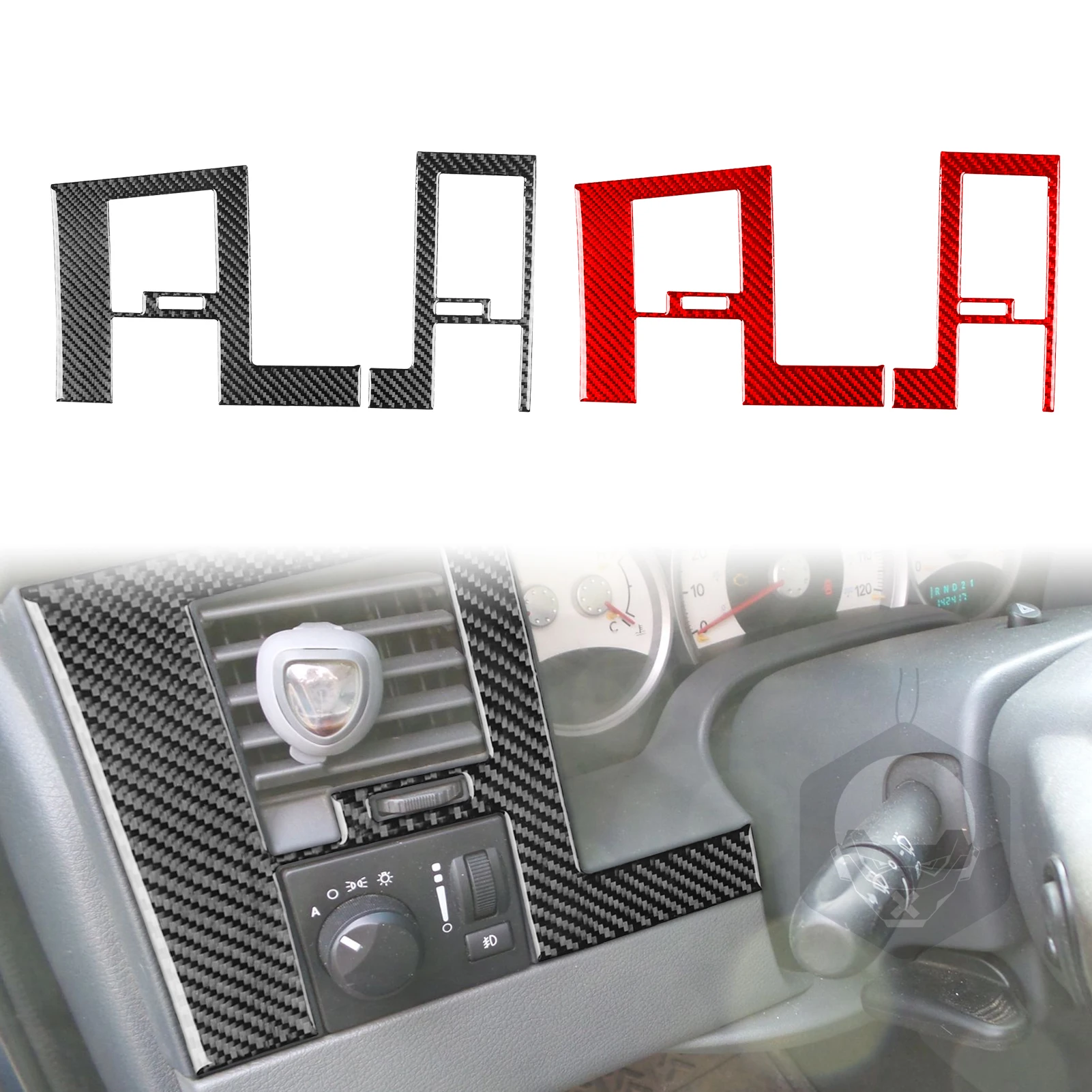 

For Dodge Durango 2004 2005 2006 2007 Accessories Carbon Fiber Car Interior Steering wheel side air Panel Trim Stickers