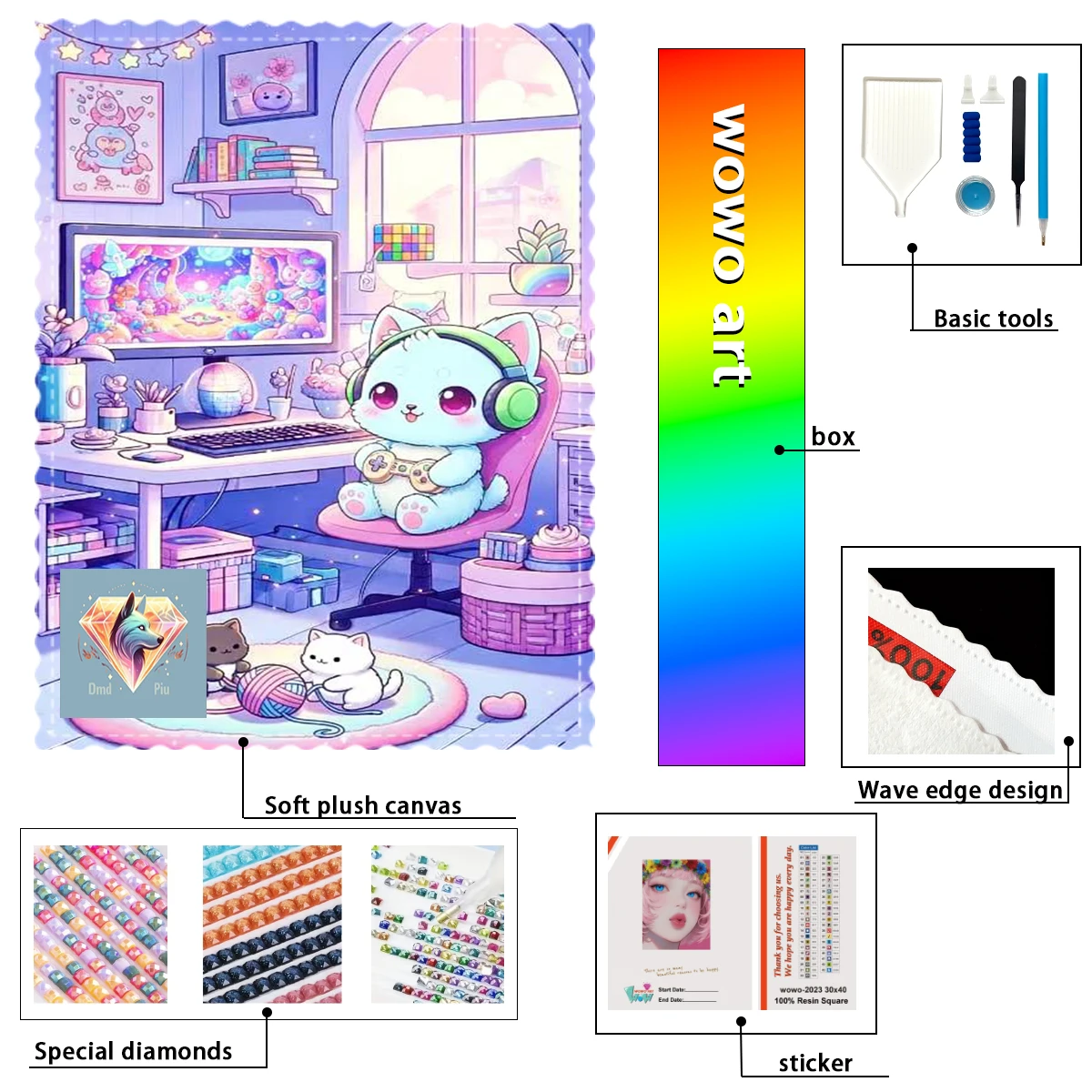 

【Piu Diamond Art】Sala de juegos Crystal AB Rhinestone FD Rhinestone Perfect Resin Diamond