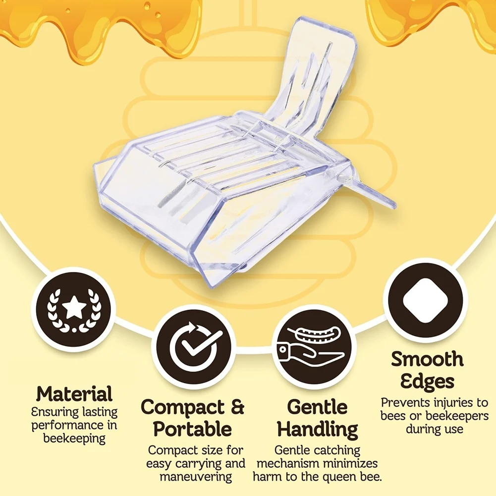 

Beekeeping Transparent Clips Queen Bee Clip Queen Bee Cage Catcher Queen Bee Clips For Bees-Hot