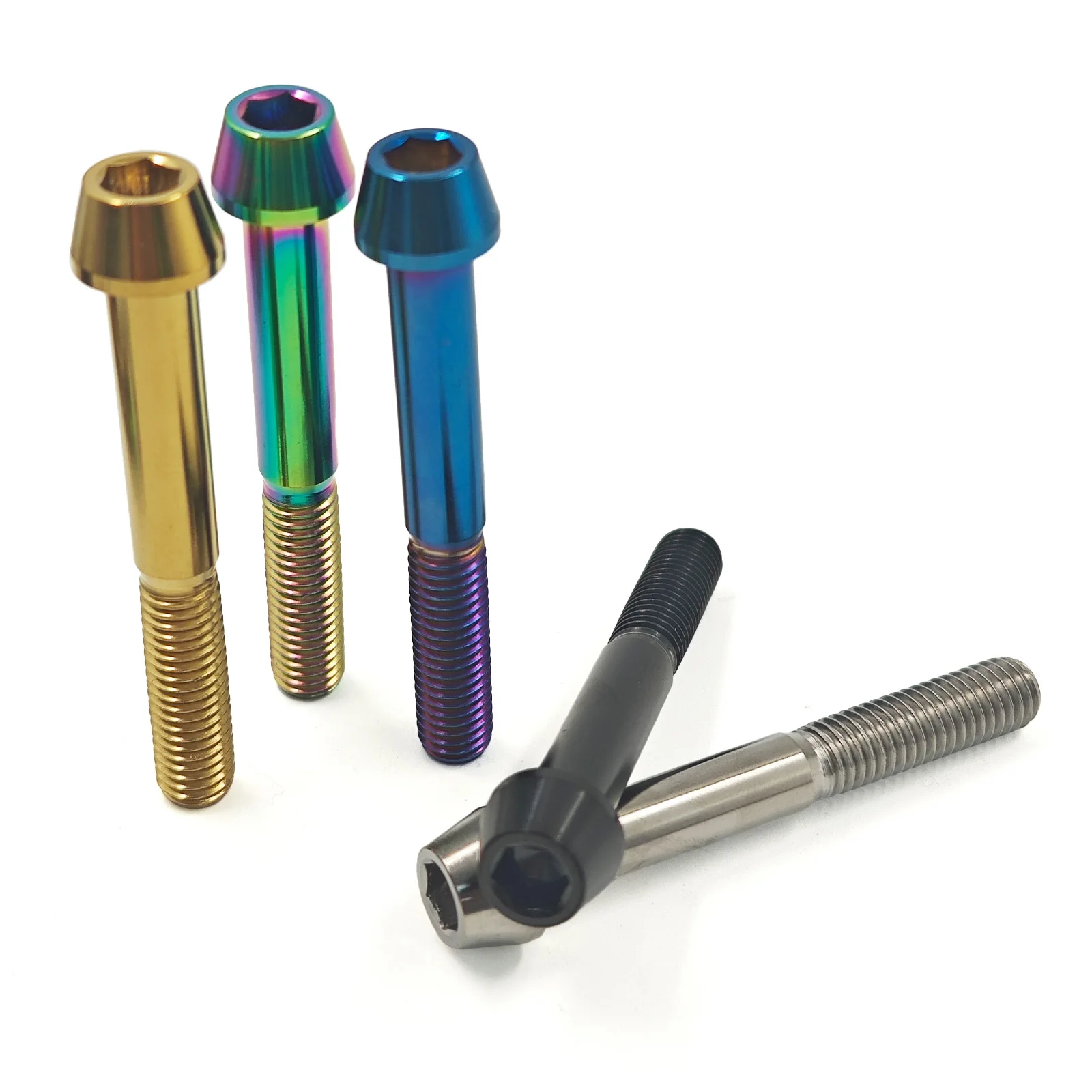 M5 M6 M8 Titanium Bolts, Hexagon Socket Screws for MTB Bike Stem / Bicycle Motorcycle Accessory Parts